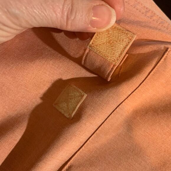 New XCaster By Tallwoods Peach Roll Tab Sleeve Quick Dry Button Polo Shirt Size - Picture 7 of 12